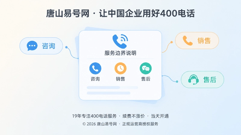 聚焦服务边界与接听流程的扁平插画