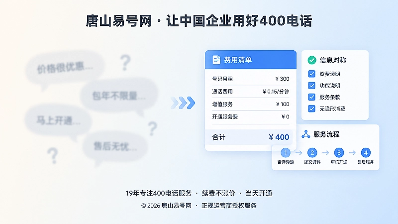口头承诺与清晰服务说明对比的扁平插画