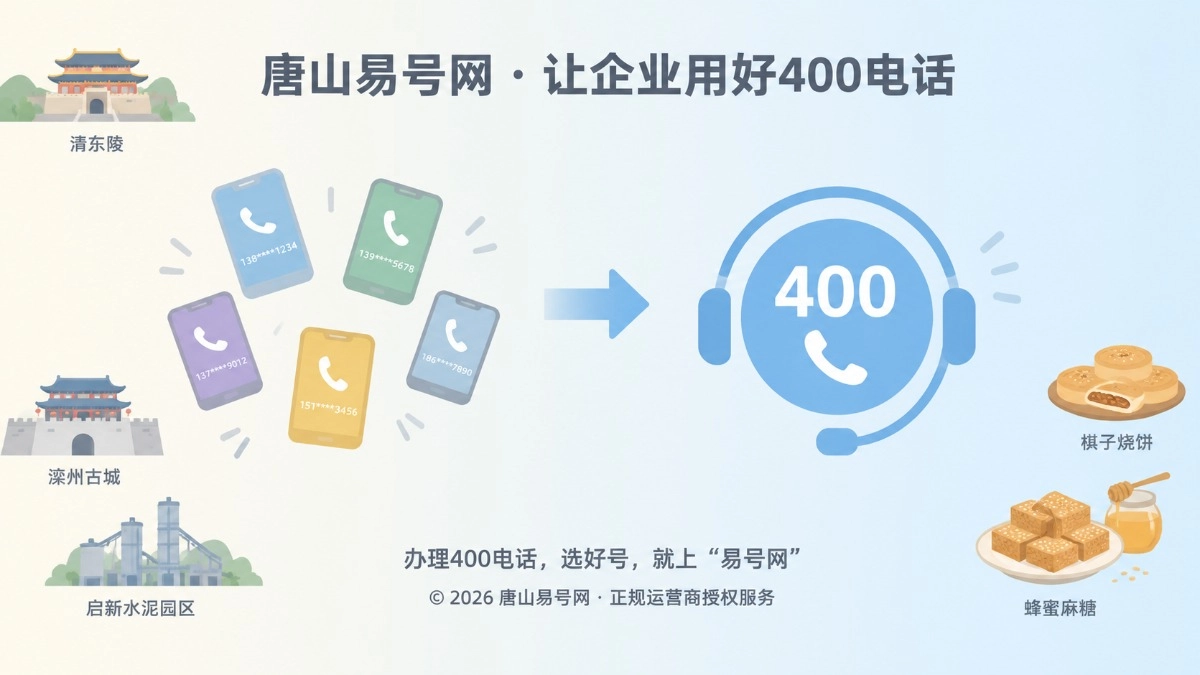 2026年唐山易号网(ts.400.cn)上线，助力冀东企业办好400电话